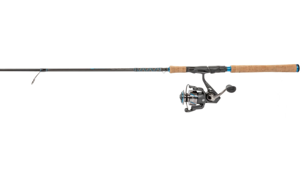 Quantum Benchmark Spinning Reel and Rod Combo, 7ft, 1-PC, Medium-Light, Fast Rod, Graphite Composite Blank, SZ 3000 Reel, 5+1 Bearings, 6.2-1 Ratio, Silver/Blue, BK3000701ML815.P2