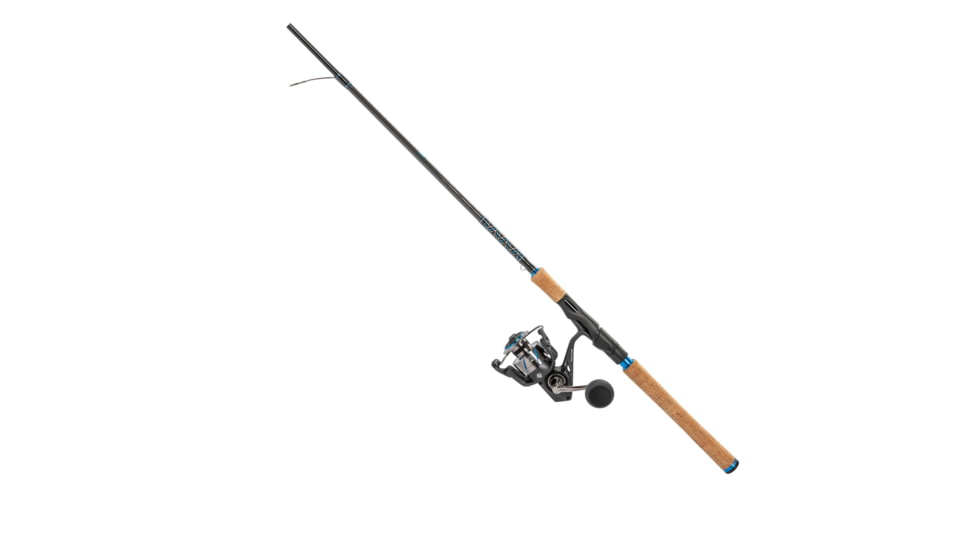 Quantum Benchmark Spinning Reel and Rod Combo, 7ft, 1-PC, Medium, Fast Rod, Graphite Composite Blank, SZ 4000 Reel, 5+1 Bearings, 6.2-1 Ratio, Silver/Blue, BK4000701M1017.P2