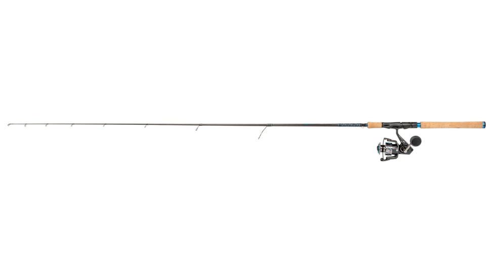 Quantum Benchmark Spinning Reel and Rod Combo, 7ft, 1-PC, Medium, Fast Rod, Graphite Composite Blank, SZ 4000 Reel, 5+1 Bearings, 6.2-1 Ratio, Silver/Blue, BK4000701M1017.P2