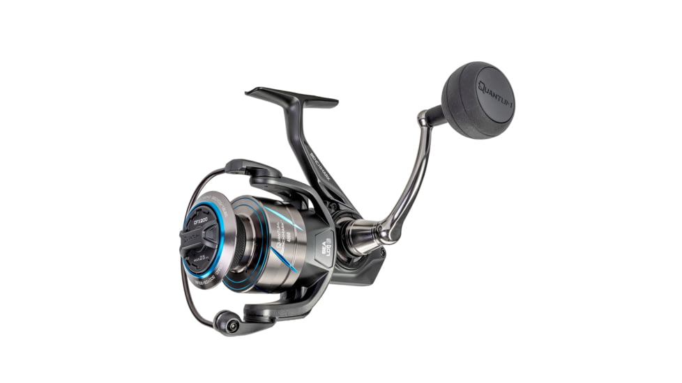 Quantum Benchmark Spinning Reel and Rod Combo, 7ft, 1-PC, Medium, Fast Rod, Graphite Composite Blank, SZ 4000 Reel, 5+1 Bearings, 6.2-1 Ratio, Silver/Blue, BK4000701M1017.P2