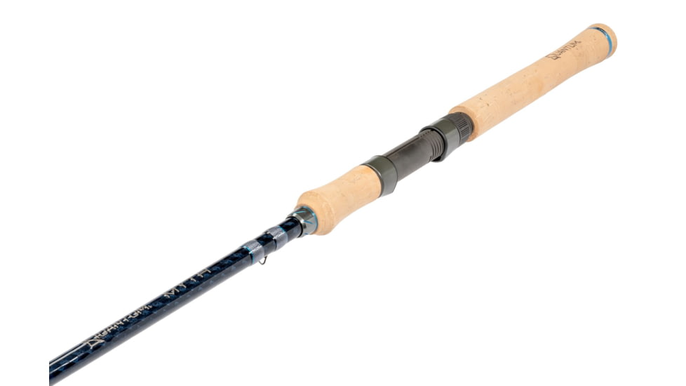 Quantum Myth Spinning Rod, 7ft, 1-PC, Light, Moderate-Fast Rod, HXS30 Graphite Blank, Seaguide Line Guides, Fuji DPS Reel Seat, Cork Handle, Gray/Blue, MTS701L612MF.R2