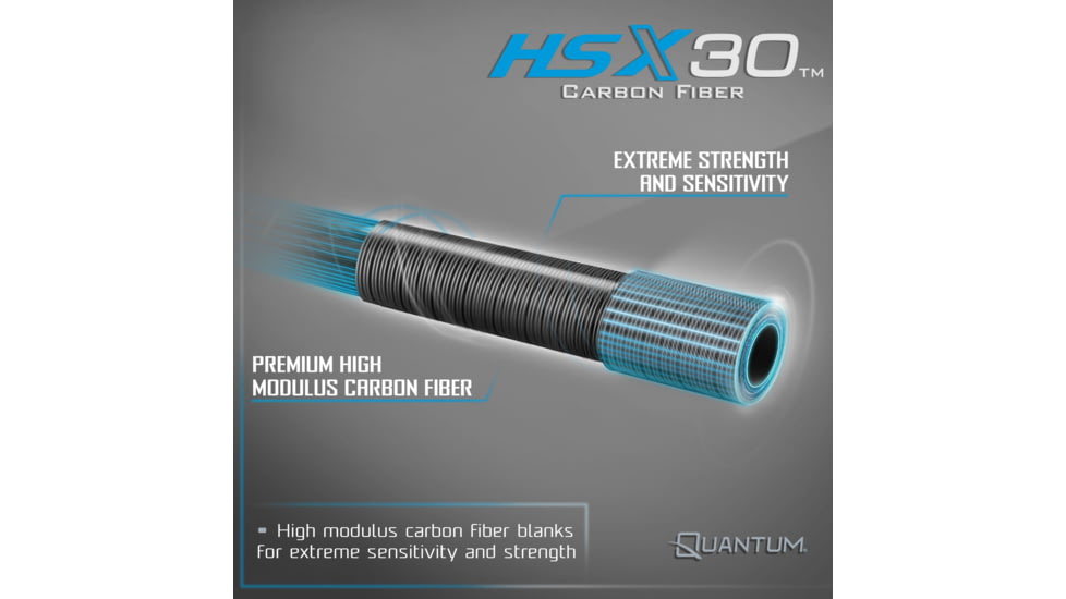 Quantum Myth Spinning Rod, 7ft, 1-PC, Medium-Heavy, Moderate-Fast Rod, HXS30 Graphite Blank, Seaguide Line Guides, Fuji DPS Reel Seat, Cork Handle, Gray/Blue, MTS701MH1220MF.R2