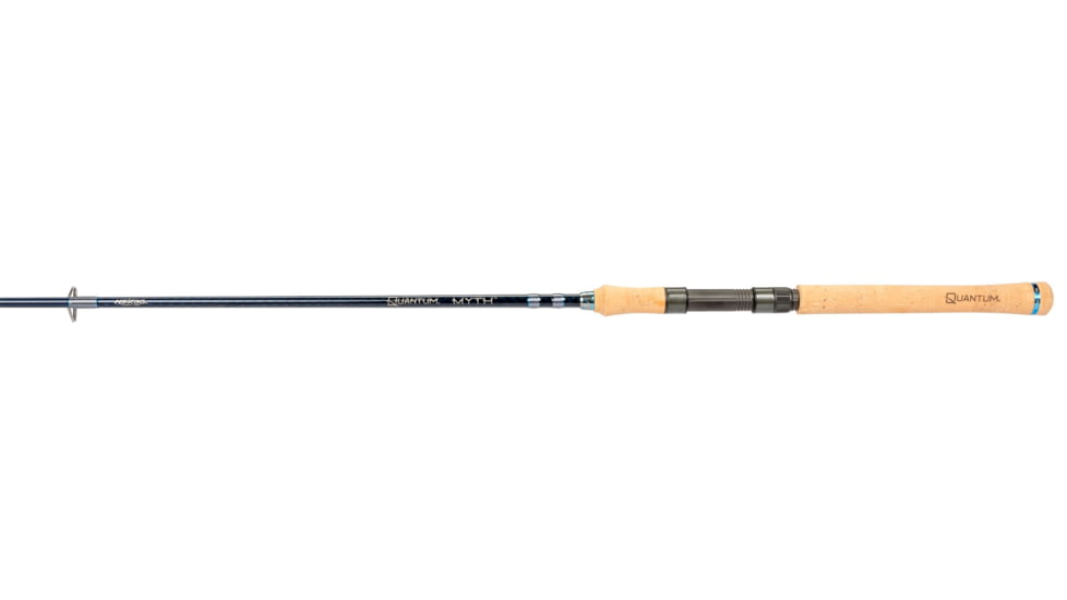 Quantum Myth Spinning Rod, 7ft, 1-PC, Medium, Fast Rod, HXS30 Graphite Blank, Seaguide Line Guides, Fuji DPS Reel Seat, Cork Handle, Gray/Blue, MTS701M1017F.R2