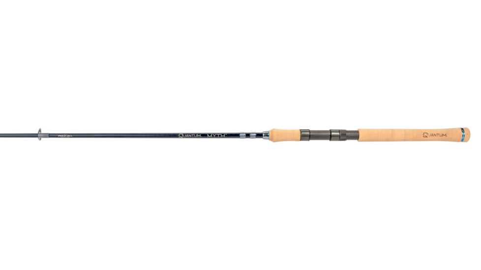 Quantum Myth Spinning Rod, 7ft, 1-PC, Medium-Light, Fast Rod, HXS30 Graphite Blank, Seaguide Line Guides, Fuji DPS Reel Seat, Cork Handle, Gray/Blue, MTS701ML815F.R2