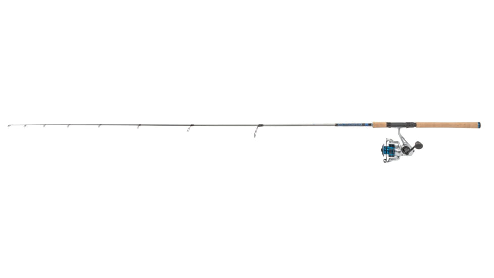 Quantum Strive Spinning Reel and Rod Combo, 7ft, 1-PC, Light, Fast Rod, Graphite Composite Blank, SZ 2500 Reel, 4+1 Bearings, 6.2-1 Ratio, Silver/Blue, SV2500701L612.P2