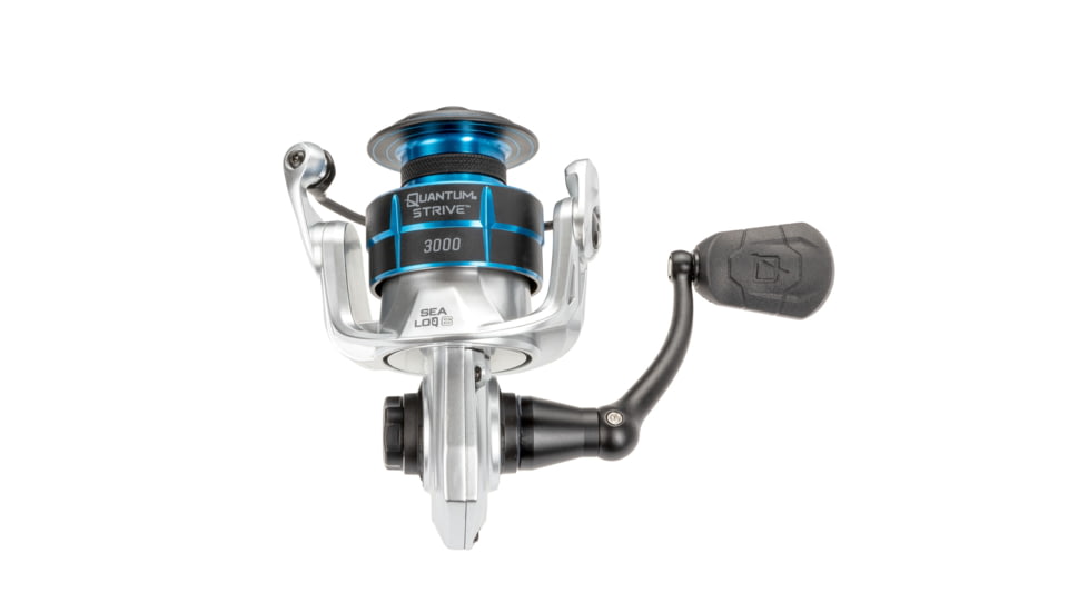 Quantum Strive Spinning Reel and Rod Combo, 7ft, 1-PC, Medium-Light, Fast Rod, Graphite Composite Blank, SZ 3000 Reel, 4+1 Bearings, 6.2-1 Ratio, Silver/Blue, SV3000701ML815.P2