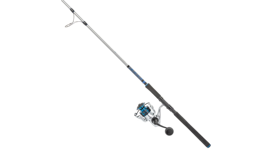 Quantum Strive Spinning Reel and Rod Combo, 7ft, 1-PC, Medium, Fast Rod, Graphite Composite Blank, SZ 5000 Reel, 4+1 Bearings, 5.6-1 Ratio, Silver/Blue, SV5000701M1220.P2