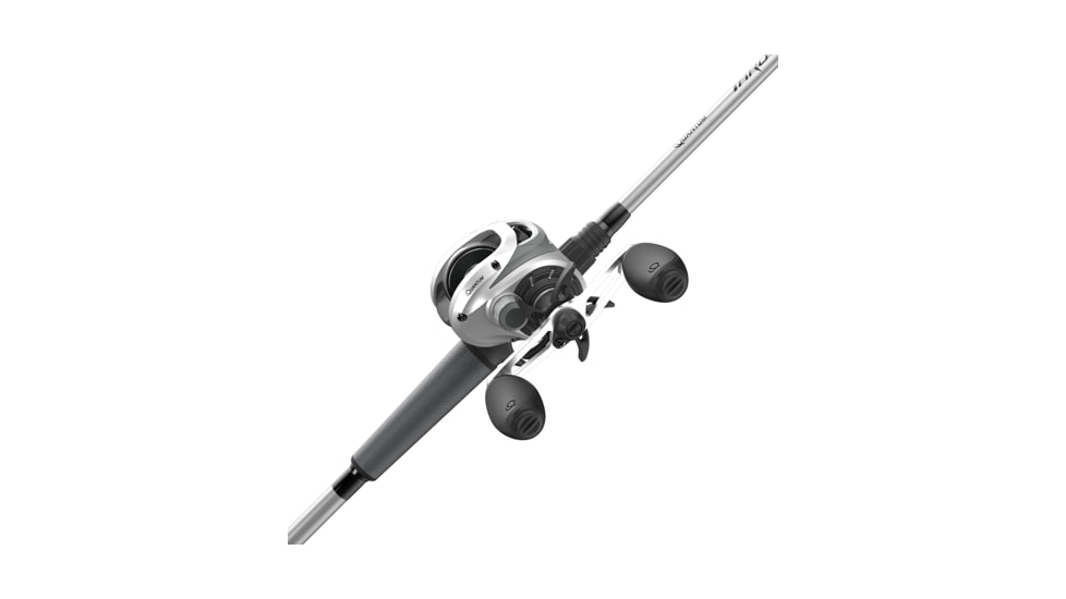 Quantum Throttle Baitcast Rod and Reel Combo, 7ft 0in, Medium-Heavy, Fast, 1, 7.3-1, 7+1, Right Hand, Silver, TH100701MHC.NS2