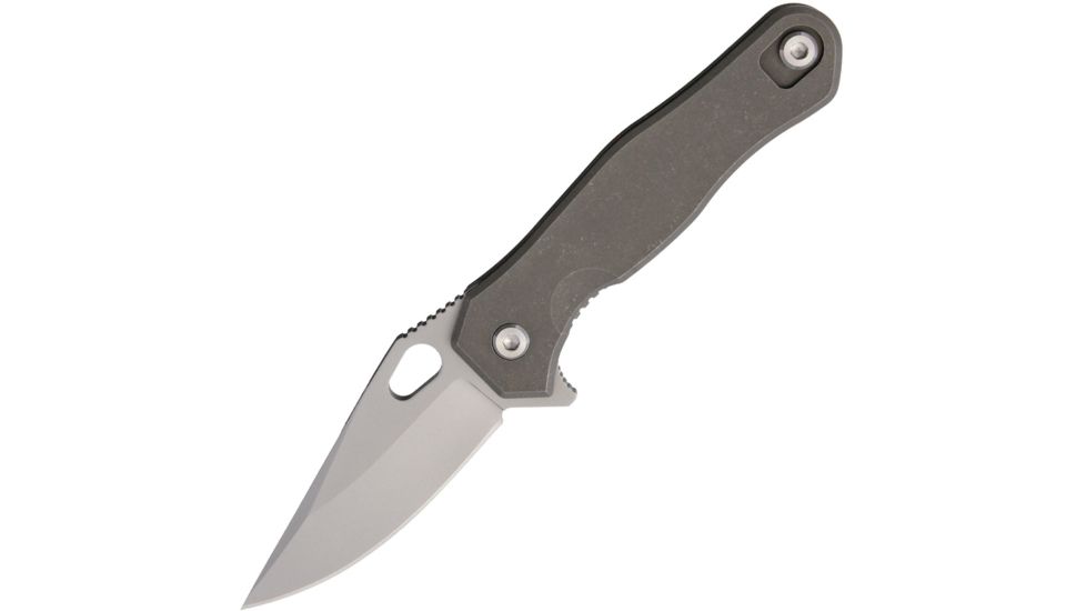 Quartermaster Mr. Roper Titanium Framelock Folding Knife,3.5in,CPM 154 Steel,Standard Edge,Drop Point,Titanium Handle QTRQSE5Z