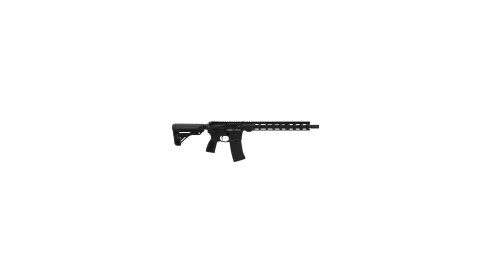 Desert Tech Quattro-15 Rifle, .223 Remington 5.56x45mm NATO, 16in Barrel, 1-7 Twist, Desert Tech CCS, 13.7in Handguard, A2 Birdcage Flash Hider, Black, 53 Round Magazine, w/ QMAG-53, 31.875 inch, QTR-RF-A1653-B
