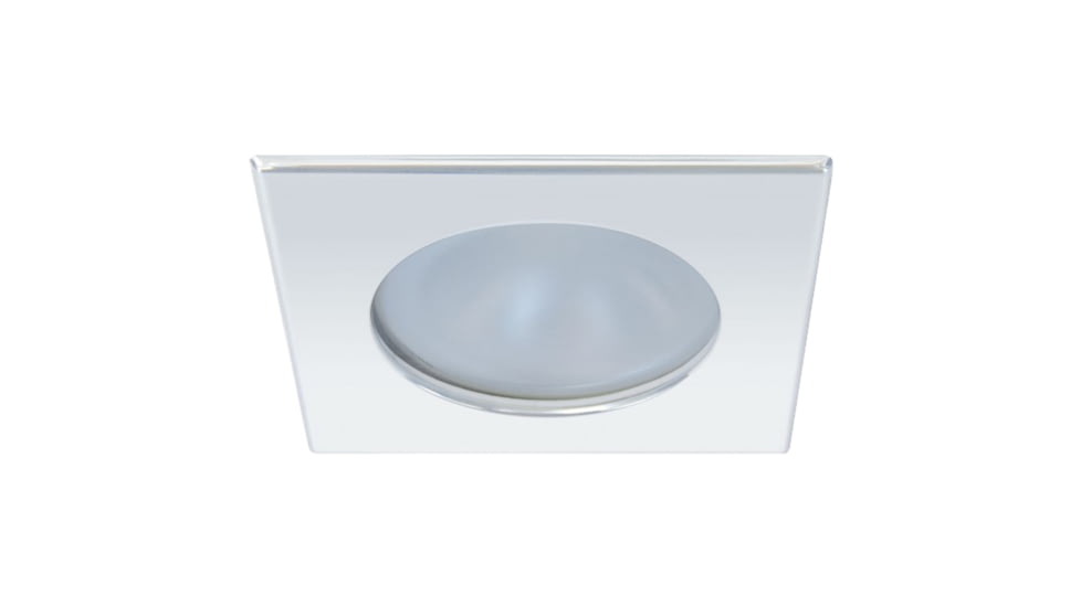 Quick Blake XP Downlight 6W LED Round Light w/ Square Stainless Bezel, IP66, Screw Mounted, Warm White, FAMP3022X12CA00