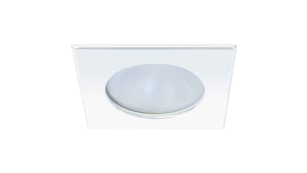 Quick Blake XP Downlight 6W LED Round Light w/ Square White Bezel, Screw Mounted, IP66, Daylight, FAMP3022B11CA00