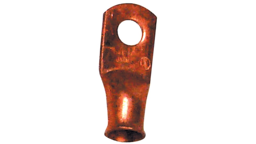 Quick Cable Max Copper Lug Straight Unplated 6 Gauge x 3/8" Stud 50 Pcs, 105038-050