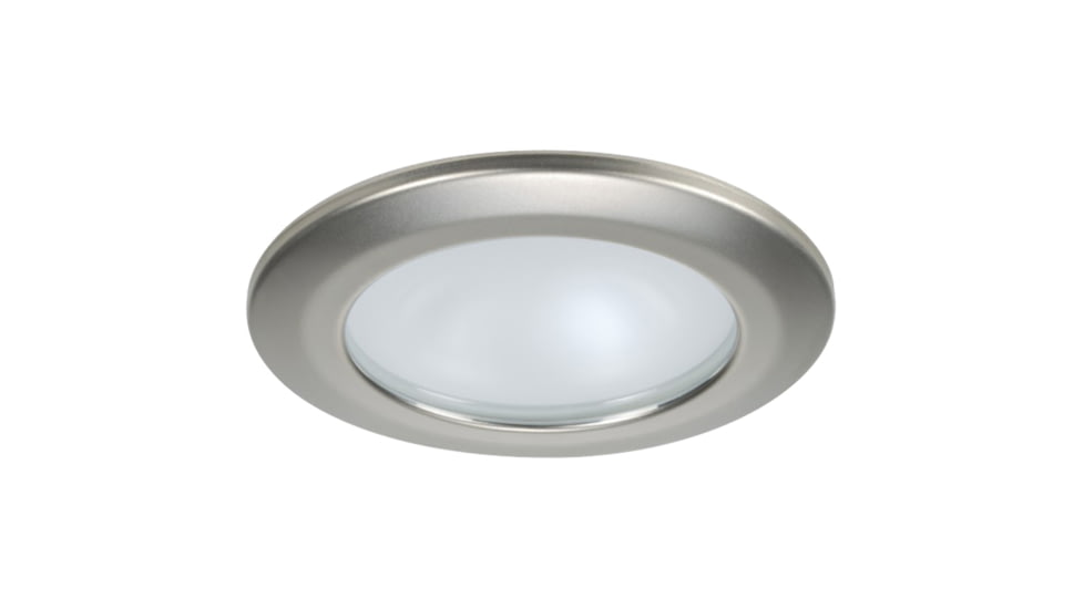 Quick Kor XP Downlight 6W LED Round Light w/ Round Satin Bezel, IP66, Screw Mounted, Warm White, FAMP3262S12CA00