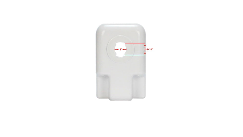 Quick Products Replacement Plastic Cover For Electric Tongue Jack, White, JQ-RHW