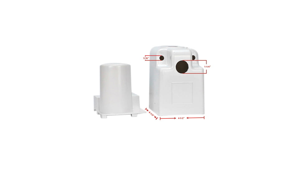 Quick Products Replacement Plastic Cover For Electric Tongue Jack, White, JQ-RHW