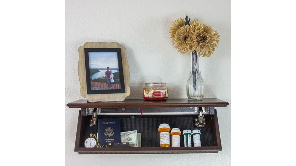 QuickSafes Quick Shelf Safe, w/Rfid Locking System, Walnut QS24WN