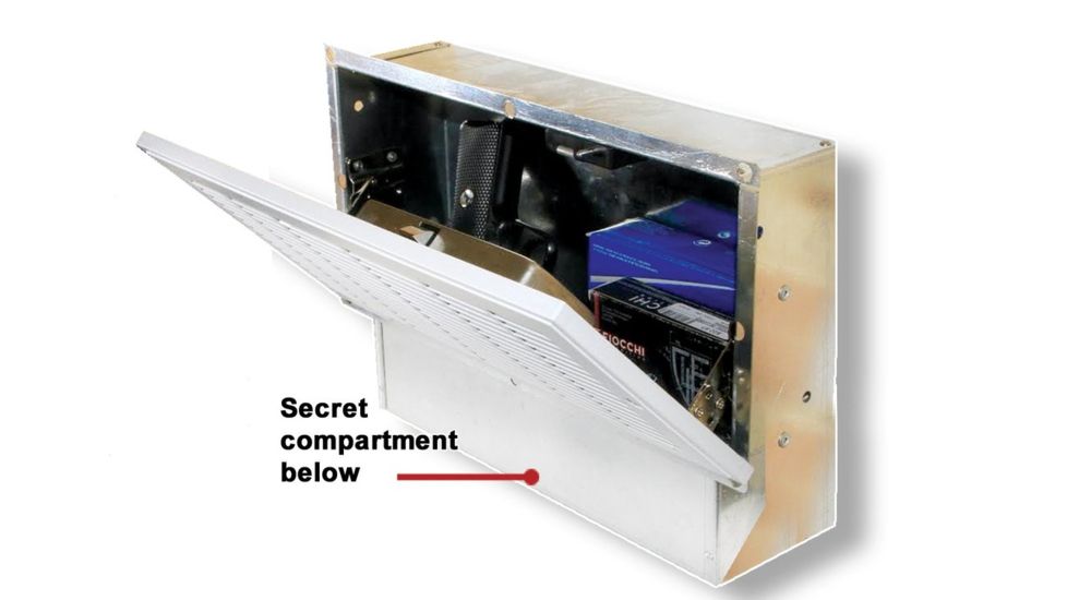 EDEMO QuickSafes Quick Vent Safe Plus, w/RFID Locking System, Secret Compartment, White Grill, QVSXL, EDEMO1