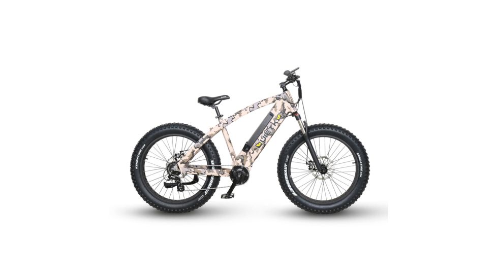 QuietKat Ambush 750W Rugged Fat Tire Electric Mountain Bike, Camo, Large 19in Frame, 19 Q M 0750 C C H M CAM