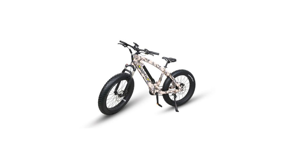 QuietKat Ambush 750W Rugged Fat Tire Electric Mountain Bike, Camo, Large 19in Frame, 19 Q M 0750 C C H M CAM