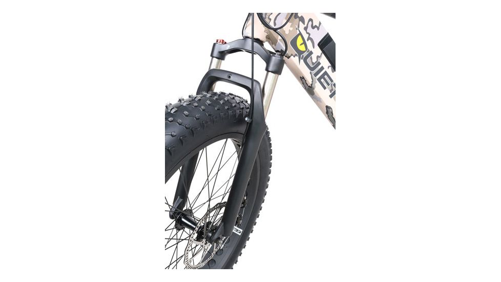 QuietKat Ambush 750W Rugged Fat Tire Electric Mountain Bike, Camo, Large 19in Frame, 19 Q M 0750 C C H M CAM