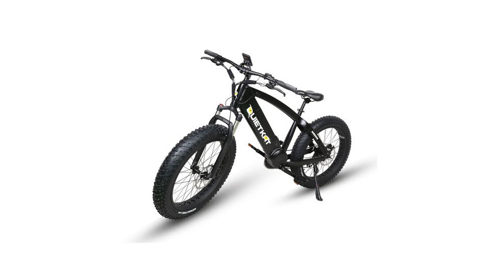 QuietKat Ambush 750W Rugged Fat Tire Electric Mountain Bike, Charcoal, Large 19in Frame, 19 Q M 0750 C C H M CHR