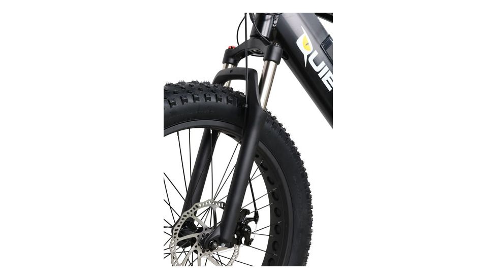 QuietKat Ambush 750W Rugged Fat Tire Electric Mountain Bike, Charcoal, Large 19in Frame, 19 Q M 0750 C C H M CHR