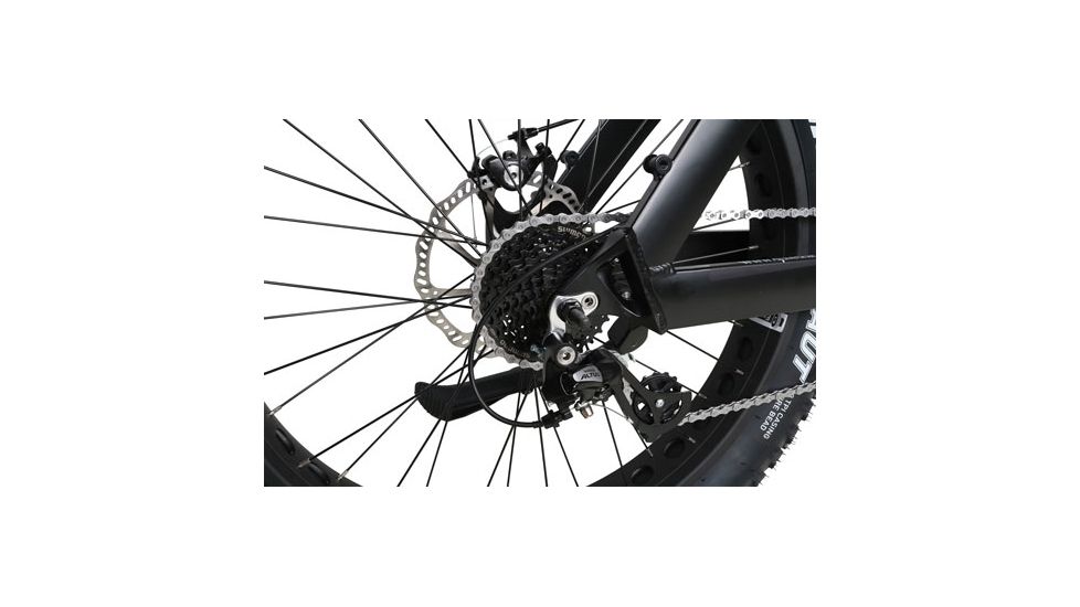 QuietKat Ambush 750W Rugged Fat Tire Electric Mountain Bike, Charcoal, Large 19in Frame, 19 Q M 0750 C C H M CHR