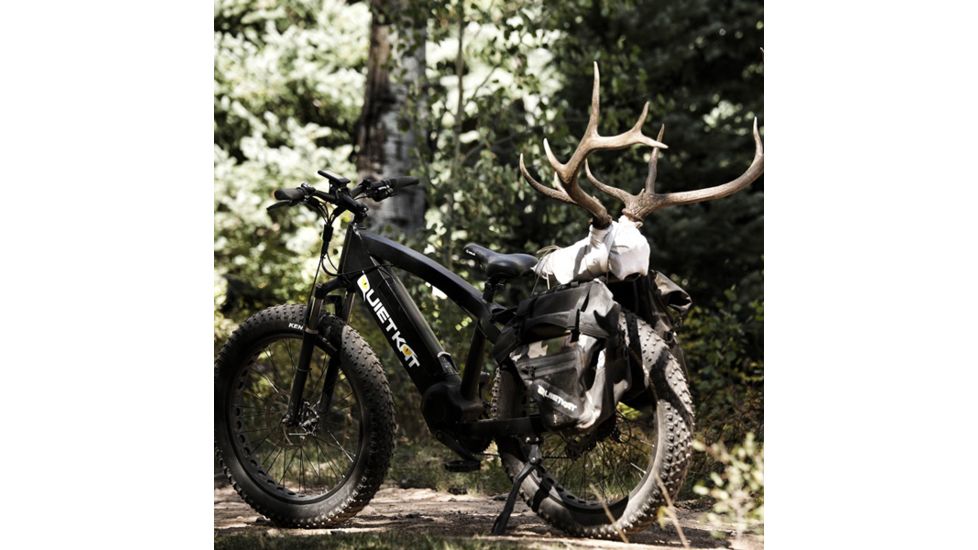 QuietKat Apex 1000W Electric Bike, w/ Mid-Drive Motor, Chain Drive, 9 Speed, Air Suspension Fork, Hydraulic Disc Brakes, Charcoal, One Size Fits Most, 18QKM1000CCAH-CHR