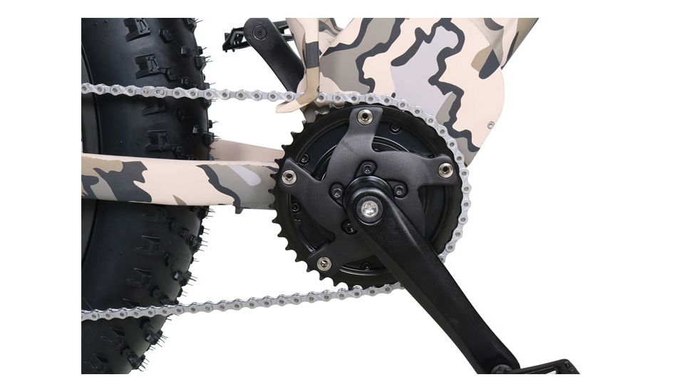 QuietKat Canyon 1000W Advanced Terrain and Trails Electric Bike, Camo, Medium 17in Frame, 19 S M 1000 C C H M CAM