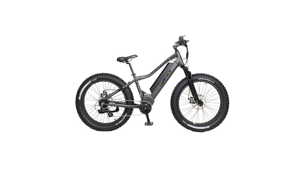 QuietKat Canyon 1000W Advanced Terrain and Trails Electric Bike, Charcoal, Medium 17in Frame, 19 S M 1000 C C H M CHR