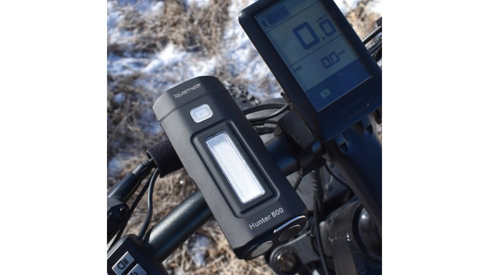 QuietKat Hunter 800 Bike Light, 300 Lumens Red and 500 Lumens White, Black, 18QKRWBL-800