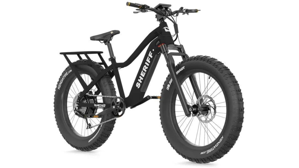 QuietKat Patrol 1000 Watt Motor Bicycle, Medium, 5ft 6in to 6ft, Black, PAT-10-BLK-17