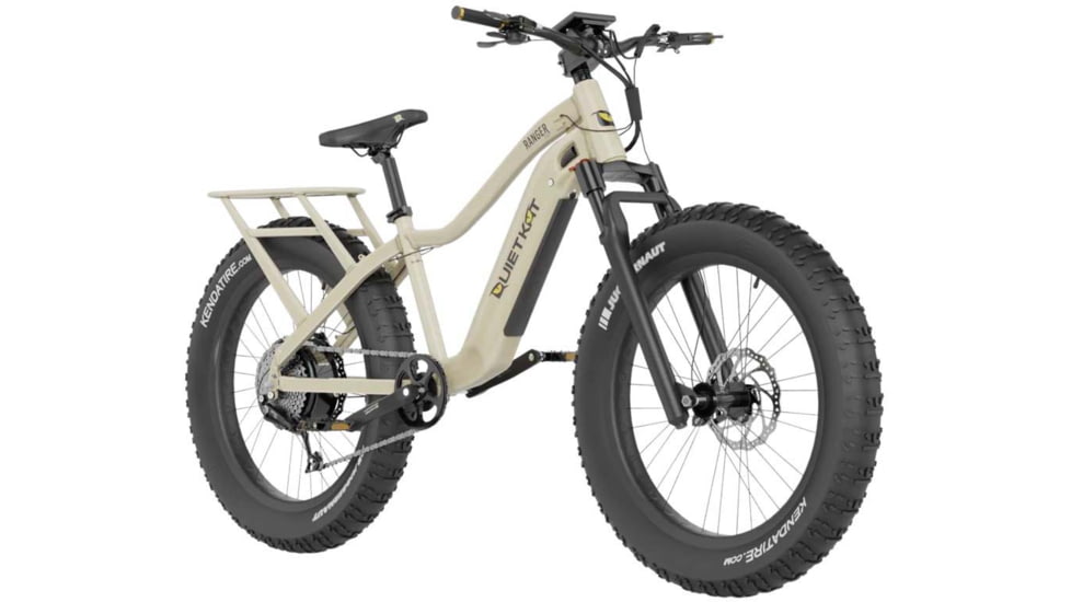QuietKat Ranger 1000 Watt Hub-Drive Motor Bicycle, Small, Under 5ft 6in, Shimano 7-Speed, Sandstone, RAN-10-SND-15