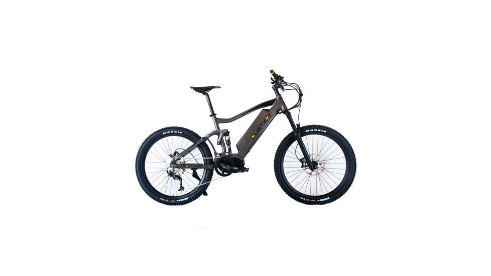 QuietKat Ridgerunner 1000W Full Suspension Electric Mountain Bike, Charcoal, Large 19in Frame, 19 R M 1000 C C A H CHR 19