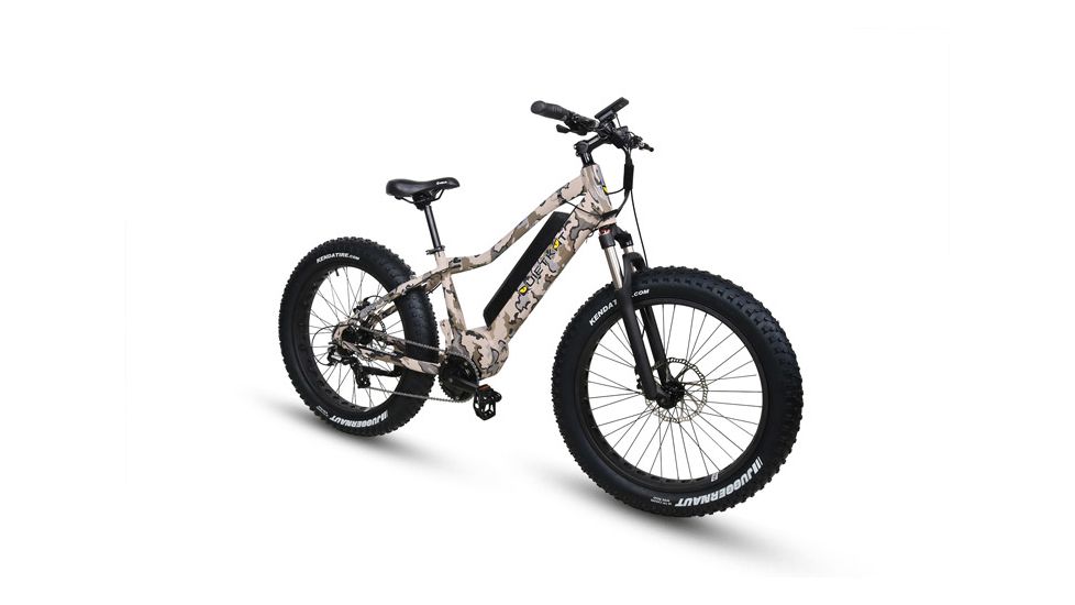 QuietKat Sequoia 750W Advanced Terrain and Trails Electric Bike, Camo, Medium 17in Frame, 19 S M 0750 C C A H CAM