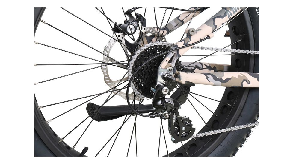 QuietKat Sequoia 750W Advanced Terrain and Trails Electric Bike, Camo, Medium 17in Frame, 19 S M 0750 C C A H CAM