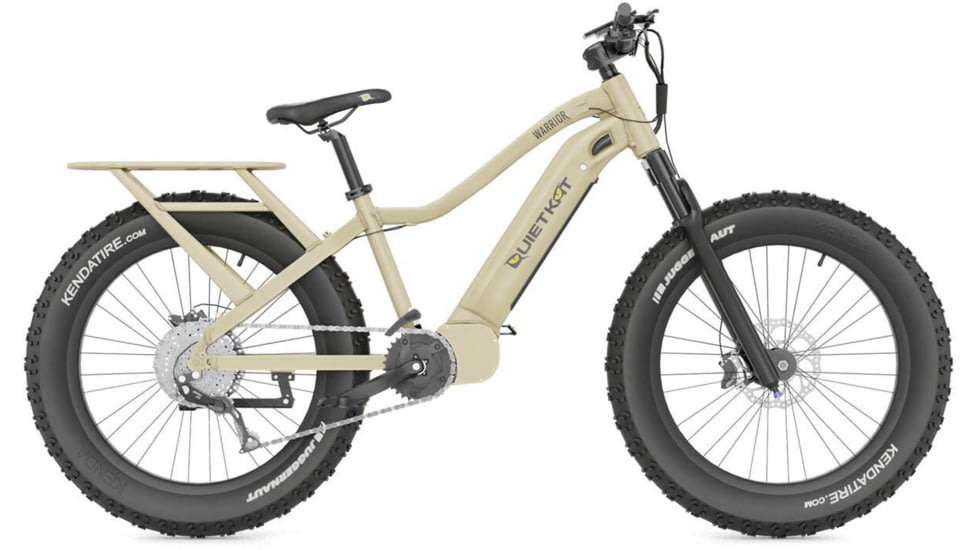 QuietKat Warrior 750 Watt Motor Bicycle, Medium, 5ft 6in to 6ft, Sandstone, WAR-75-SND-17