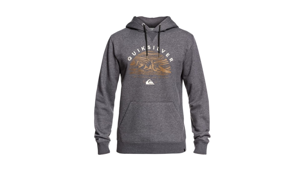 Quiksilver Big Logo Snow Technical Hoodie - Mens, Black Heather, Large, EQYFT03955-KRPH-L