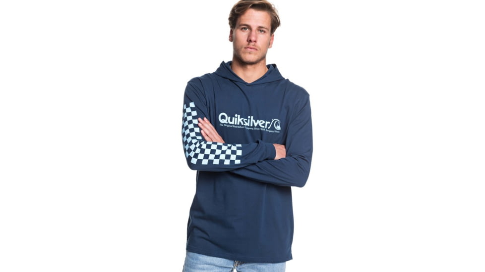 Quiksilver Checkers Mate Hoodie - Mens, Moonlit Ocean, Extra Large, EQYZT05448-BYK0-XL