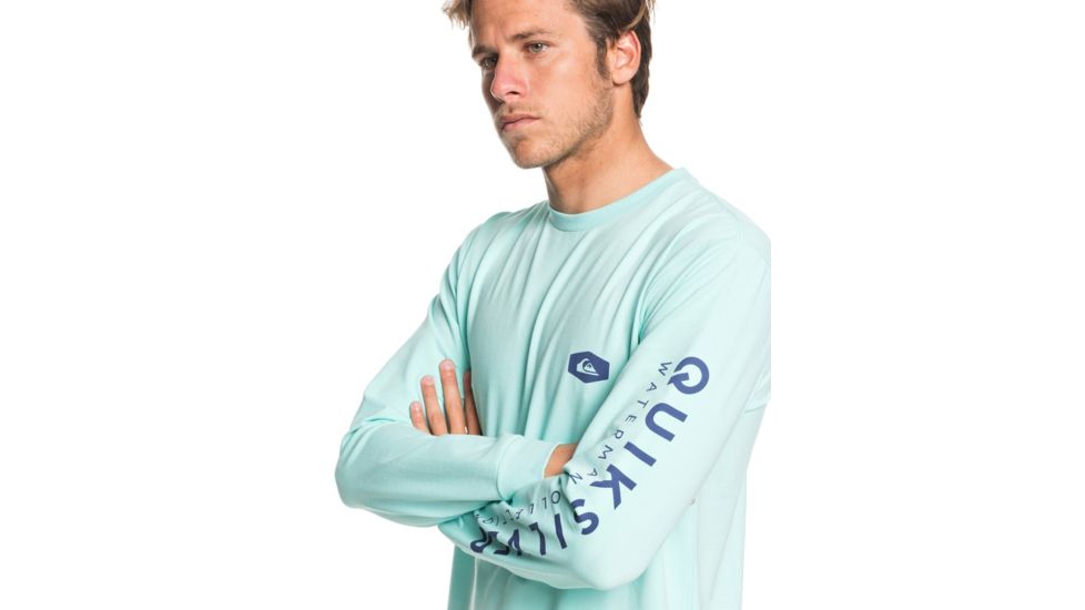 Quiksilver Daily Special Long Sleeve Tee - Mens, Aruba Blue, Large, EQMZT03192-BFK0-L