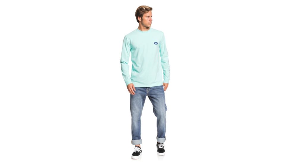 Quiksilver Daily Special Long Sleeve Tee - Mens, Aruba Blue, Large, EQMZT03192-BFK0-L