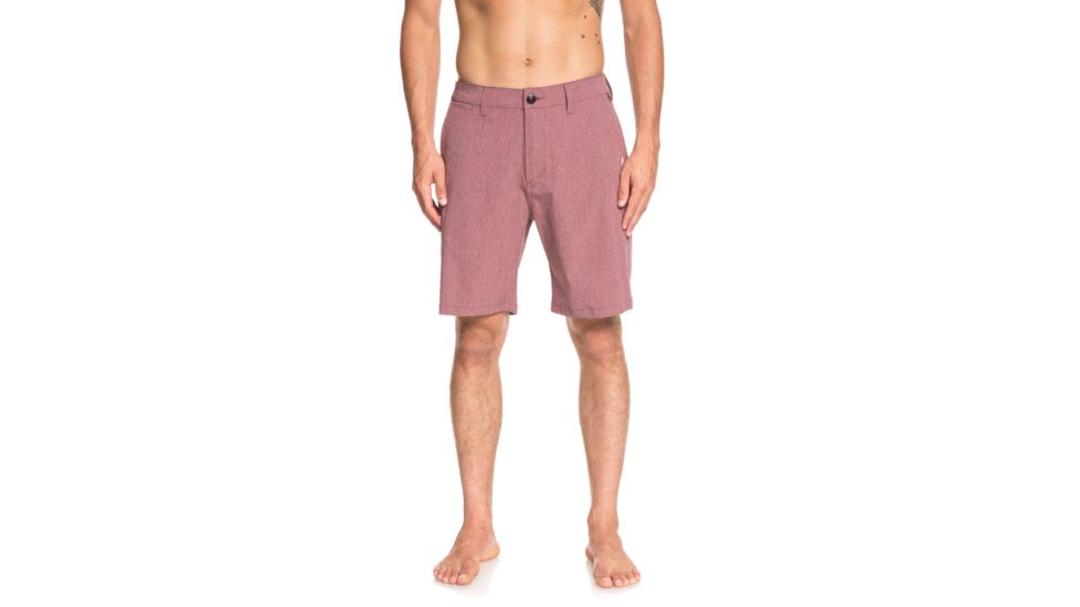 Quiksilver Union Heather 20 Inch Amphibian Boardshorts - Mens, Cordovan, 32, EQYWS03583-RRT0-32