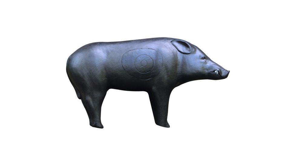 R and W Targets Black Boar Target, Black, 3D550BB