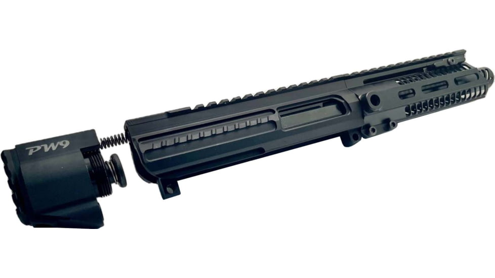R&amp;D Precision PW9 9mm Gen 1 Bufferless Upper Kit, Black, RD8292PW91