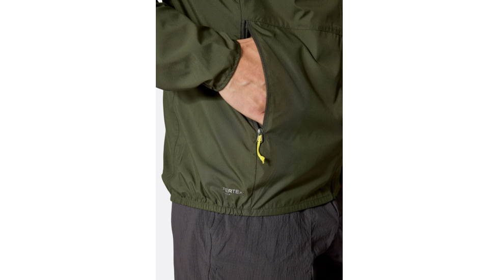 Rab Windgather Hooded Jacket - Mens, Army, Extra Large, QWS-84-ARM-XLG