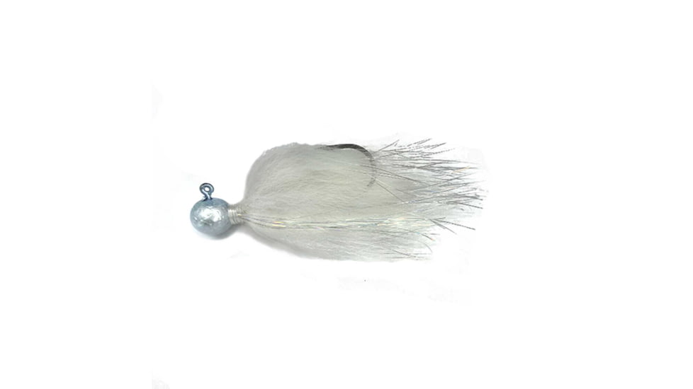 Rabid Baits Hair Jig Owner 1/0 Hook, 1/8oz, White, HJ8-905