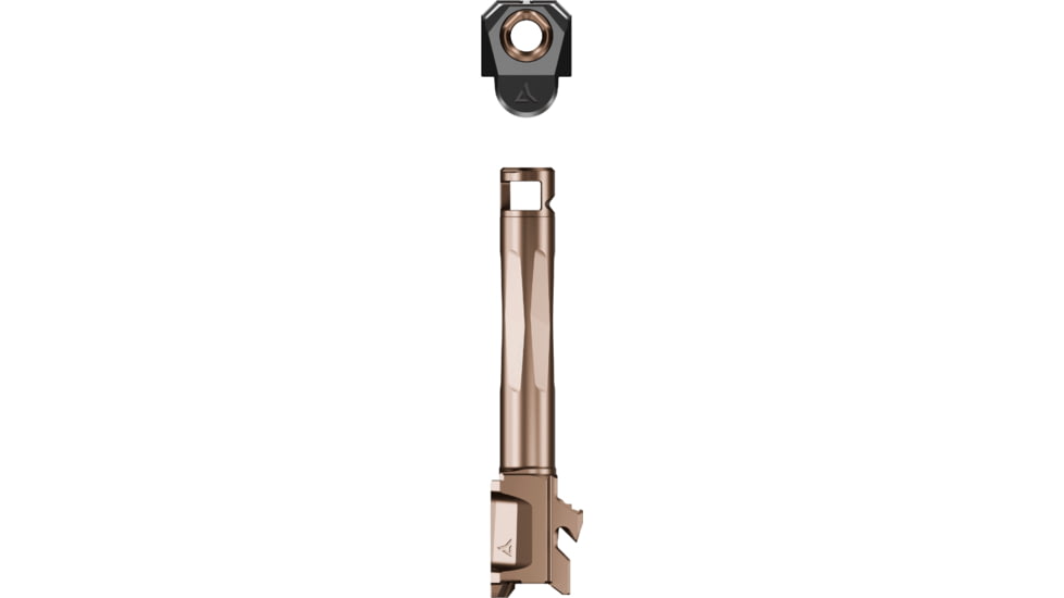 Radian Weapons Glock 17 Gen 6 Ramjet 9mm Luger Non-Threaded Pistol Barrel w/Afterburner Compensator, 4.9 inch, 1-14 LH Twist, Radianite, Bronze, R0989