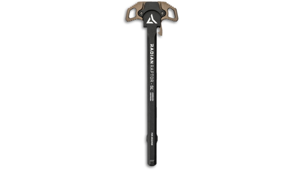 Radian Weapons Raptor SL Ambidextrous Charging Handle, AR-15/ M16/ M4, Talon 45/90 Ambidextrous Safety Selector, Long/ Short, Radian Brown, R0673