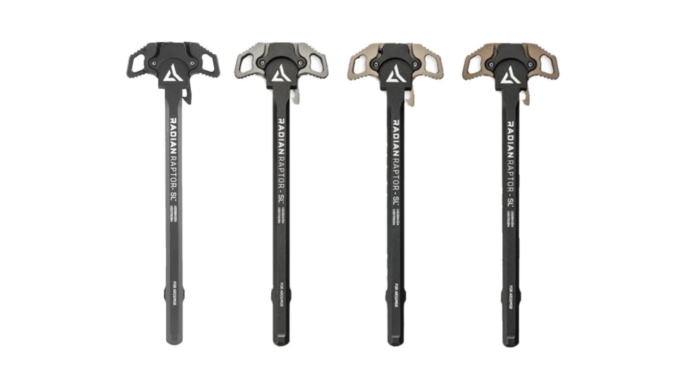 Radian Weapons Raptor SL Ambidextrous Charging Handles, Black, NP3, Radian Brown, Radian Grey